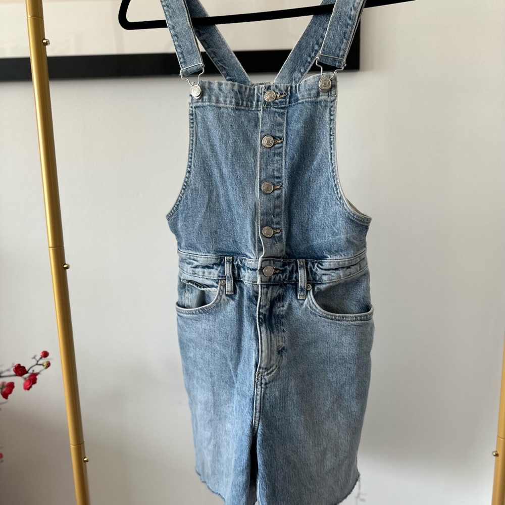 Free People cutoff overalls